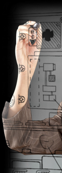 Arquiteto mostrando planta